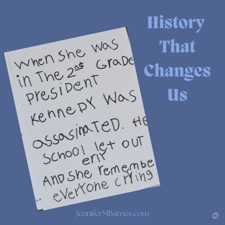 Image showing history that changes us, a first-grader's grandparent memory of Kennedy being assassinated