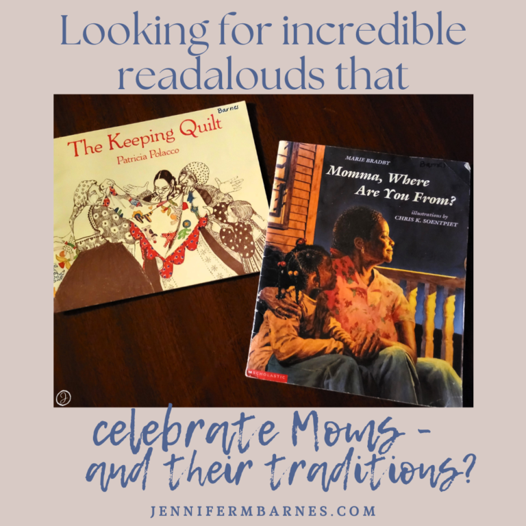 Front covers of books that are great readalouds for Mother's Day